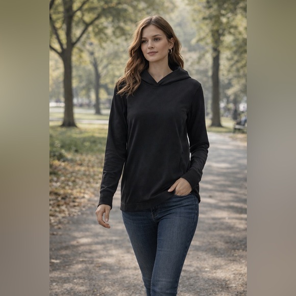 J.Crew Fitted Hoodie In Signature Flex Black Size XL Style BD667 Like New - Picture 14 of 16